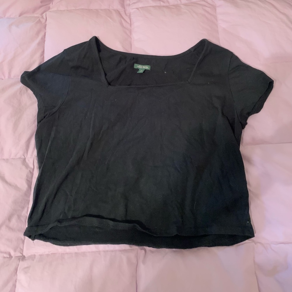 Black smaller cropped tee from target